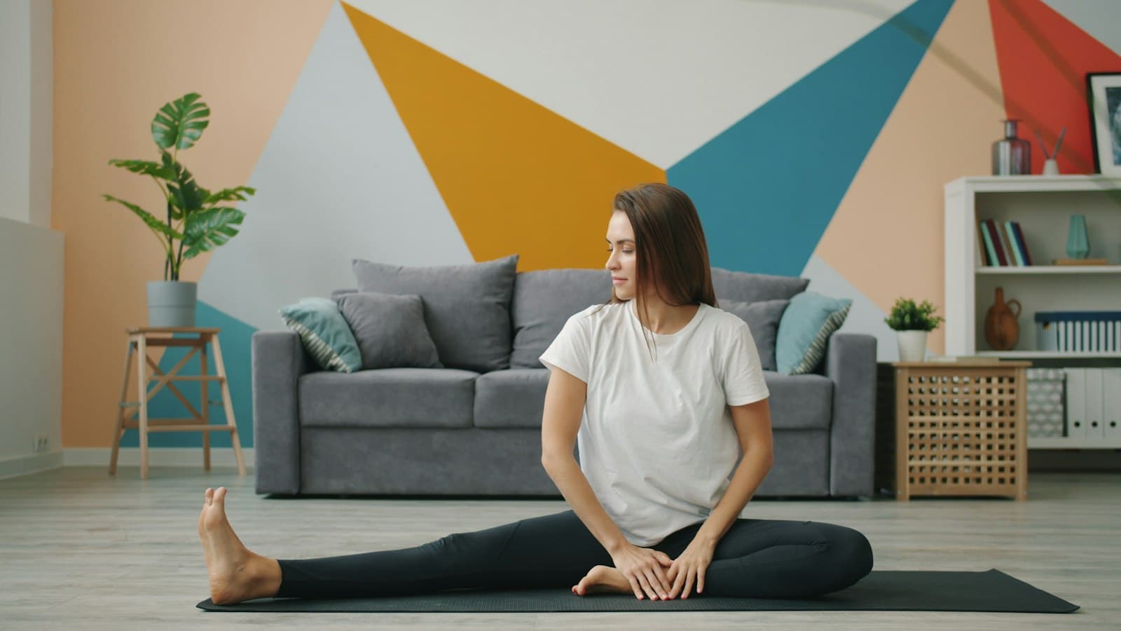 Person doing a sit-to-stand exercise from a chair