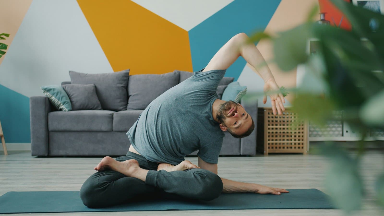 Person doing a wall slide for shoulder mobility